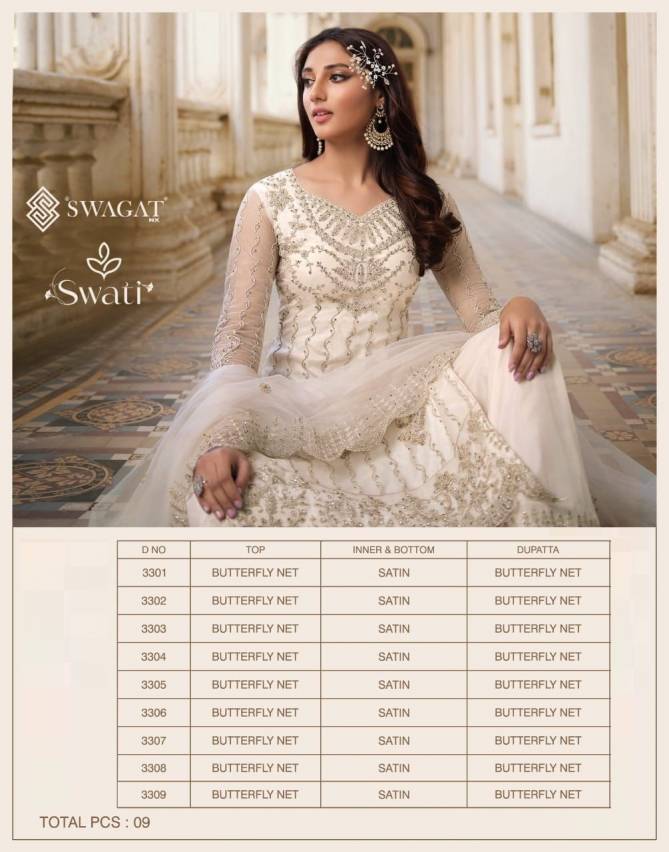 SWAGAT SWATI Heavy Designer Festive Wear ButterFly Net Latest Salwar Suit Collection